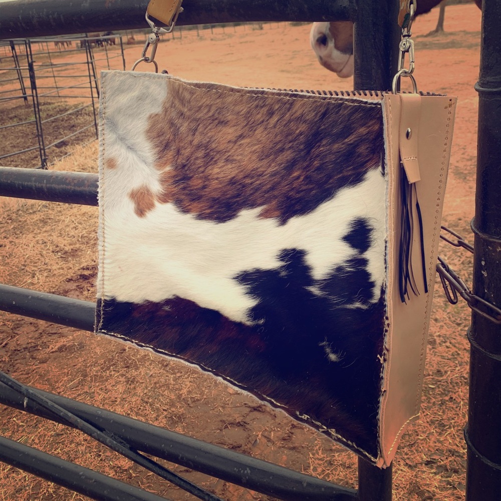Custom cowhide purses
